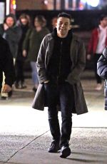 CARLY CHAIKIN and Rami Malek on the Set of Mr Robot in New York 03/14/2019