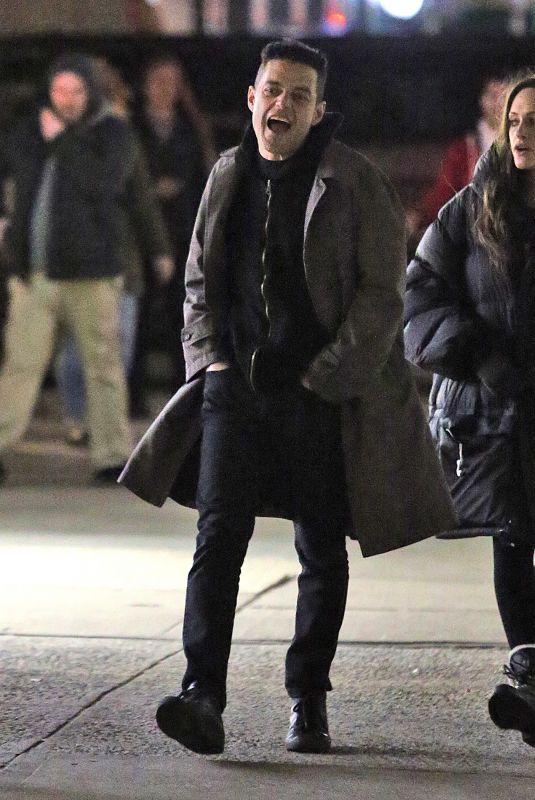CARLY CHAIKIN and Rami Malek on the Set of Mr Robot in New York 03/14/2019