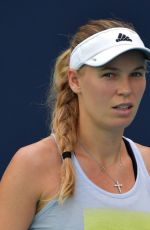 CAROLINE WOZNIACKI Practice at Miami Open Tennis Tournament 03/16/2019
