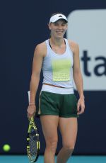 CAROLINE WOZNIACKI Practice at Miami Open Tennis Tournament 03/16/2019