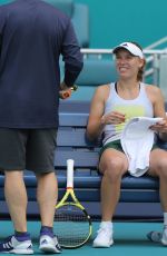 CAROLINE WOZNIACKI Practice at Miami Open Tennis Tournament 03/16/2019