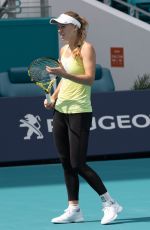 CAROLINE WOZNIACKI Practicing at Miami Open 03/18/2019