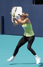CAROLINE WOZNIACKI Practicing at Miami Open 03/18/2019