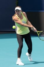 CAROLINE WOZNIACKI Practicing at Miami Open 03/18/2019