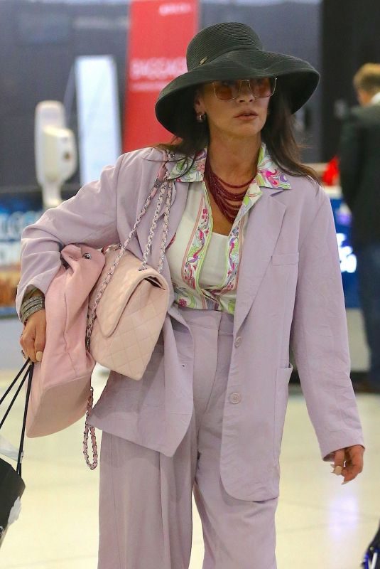 CATHERINE ZETA JONES at JFK Airport in New York 03/21/2019