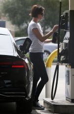 CHARLIZE THERON at a Gas Station in Los Angeles 03/19/2019
