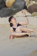 CHARLOTTE GAINSBOURG in Bikini at a Beac in St. Barts 03/11/2019