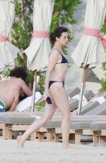 CHARLOTTE GAINSBOURG in Bikini at a Beac in St. Barts 03/11/2019