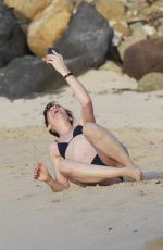 CHARLOTTE GAINSBOURG in Bikini at a Beac in St. Barts 03/11/2019