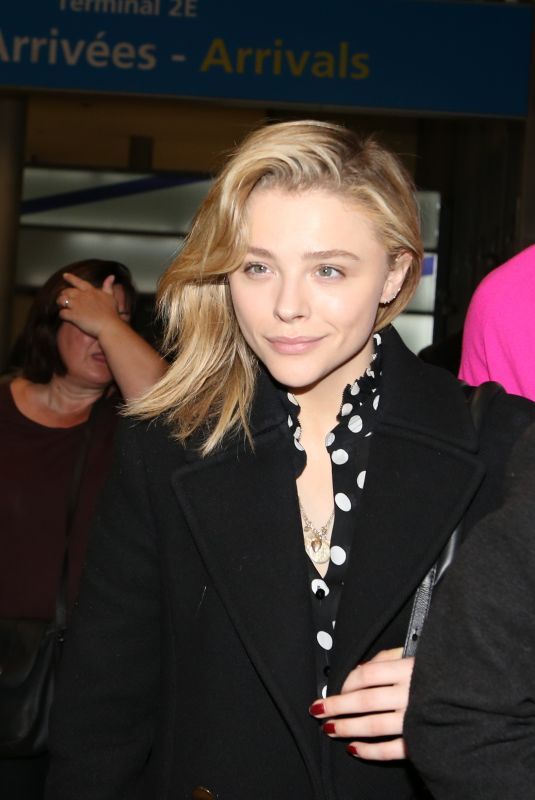 CHLOE MORETZ at Charles De Gaulle Airport in Paris 03/03/2019