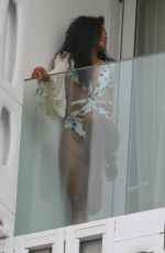 CIARA in Swimsuit at Balcony of Her Hotel in Rio De Janeiro 02/28/2019