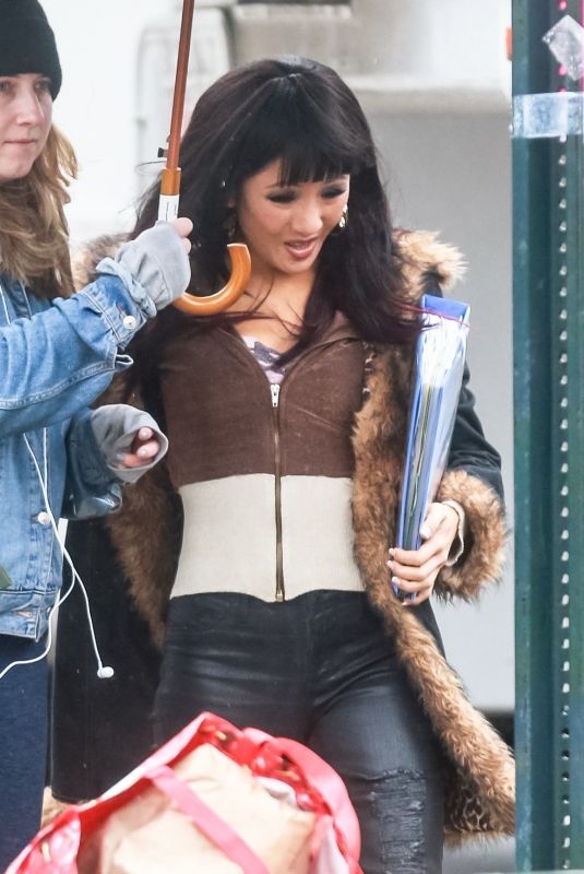 CONSTANCE WU on the Set of Hustlers in New York 03/21/2019