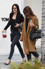 COURTENEY COX and AMANDA ANKA Shopping at Saint Laurent in Beverly Hills 03/21/2019