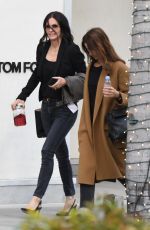 COURTENEY COX and AMANDA ANKA Shopping at Saint Laurent in Beverly Hills 03/21/2019