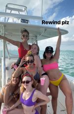 DAKOTA FANNING in Bikini with Friends at a Boat in Miami 03/09/2019 - Instagram Pictures