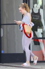 DAKOTA FANNING Leaves a Gym in Studio City 03/01/2019