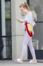 DAKOTA FANNING Leaves a Gym in Studio City 03/01/2019