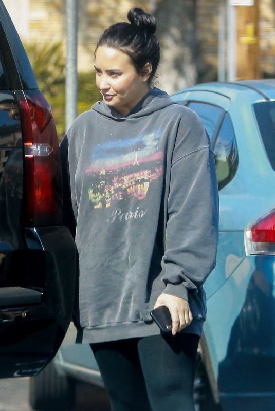 DEMI LOVATO Leaves a Gym in Los Angeles 02/28/2019