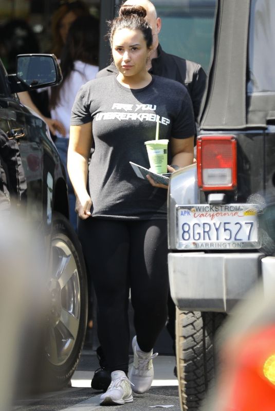 DEMI LOVATO Leaves a Gym in Los Angeles 03/26/2019