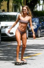 DOUTZEN KROES in Bikini at a Photoshoot on the Streets in Miami 03/28/2019