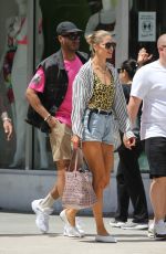 DOUTZEN KROES in Swimsuit and Denim Shorts Out in Miami 03/29/2019