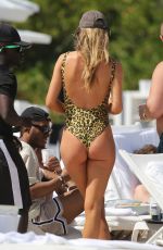 DOUTZEN KROES in Swimsuit on the Beach in Miami 03/29/2019