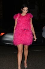 DUA LIPA Celebrates Isaac Carew