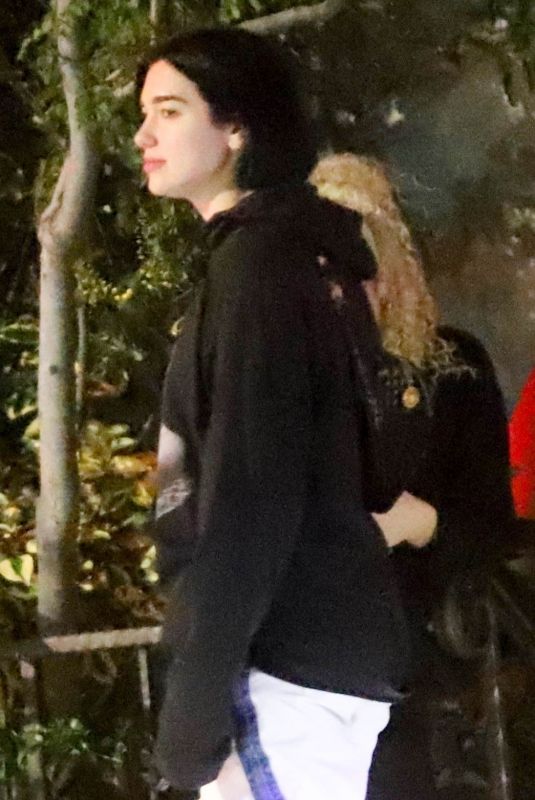 DUA LIPA Out for Dinner in Los Feliz 03/16/2019