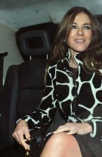 ELIZABETH HURLEY Night Out in London 03/13/2019