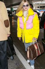 ELLE FANNING at Los Angeles International Airport 03/06/2019