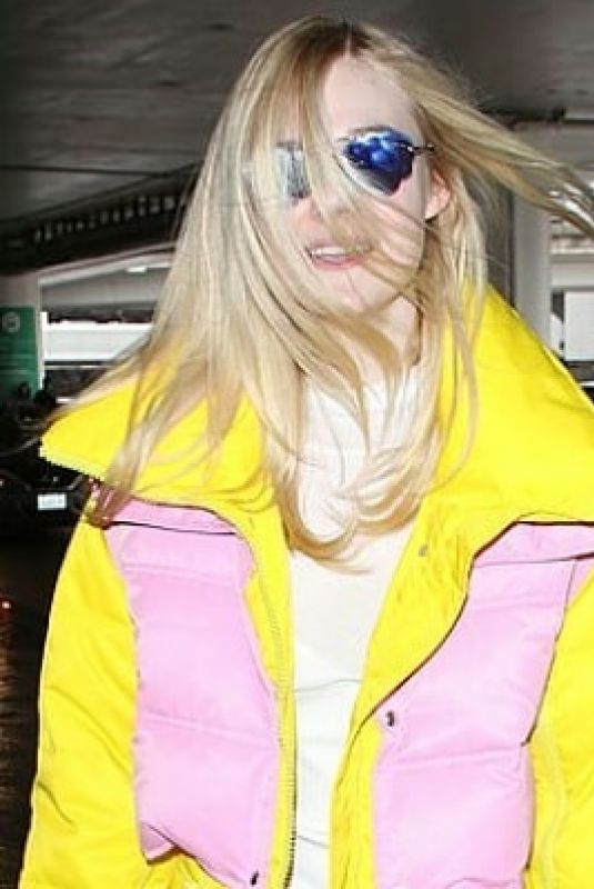 ELLE FANNING at Los Angeles International Airport 03/06/2019