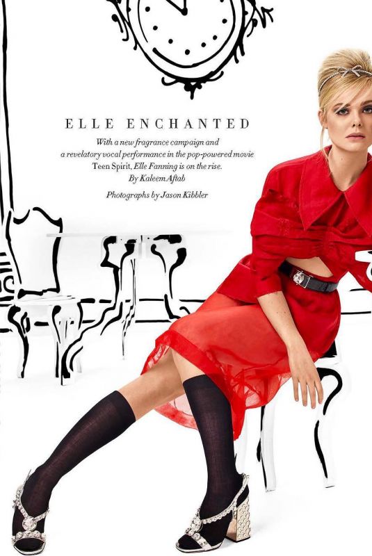 ELLE FANNING for Harper