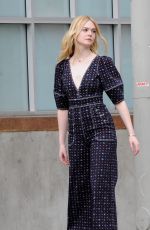 ELLE FANNING on the Set of Music Video for Teen Spirit Movie in Los Angeles 03/21/2019