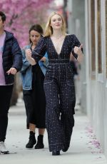 ELLE FANNING on the Set of Music Video for Teen Spirit Movie in Los Angeles 03/21/2019