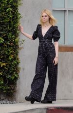 ELLE FANNING on the Set of Music Video for Teen Spirit Movie in Los Angeles 03/21/2019