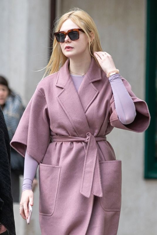 ELLE FANNING Out and About in Paris 03/02/2019