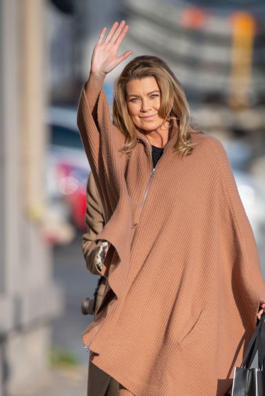 ELLEN POMPEO Arrives at Jimmy Kimmel Live in Los Angeles 02/28/2019