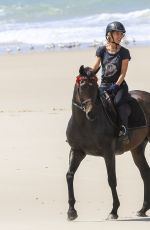ELSA PATAKY Riding a Horse on the Beach in Byron Bay 03/19/2019
