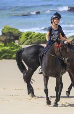 ELSA PATAKY Riding a Horse on the Beach in Byron Bay 03/19/2019