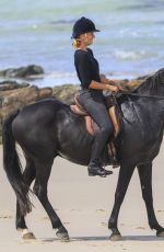 ELSA PATAKY Riding a Horse on the Beach in Byron Bay 03/19/2019
