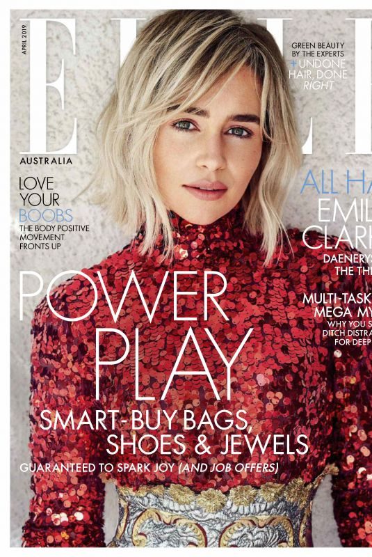 EMILIA CLARKE in Elle Magazine, Australia April 2019