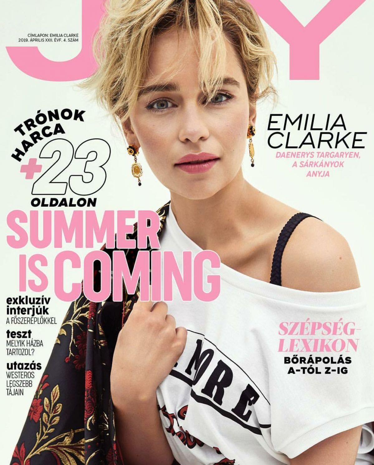 Emilia Clarke On The Cover Of Joy Magazine Hungary April 2019 Hawtcelebs