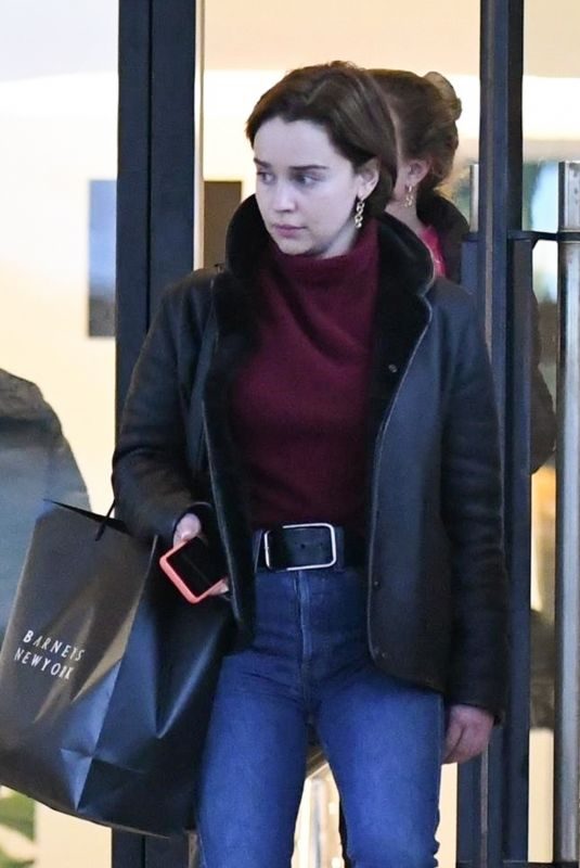 EMILIA CLARKE Shopping at Barneys New York in New York 03/02/2019