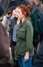 EMILY OSMENT and BRITTANY SNOW on the Set of Sisters in New York 03/26/2019