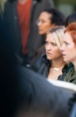 EMILY OSMENT and BRITTANY SNOW on the Set of Sisters in New York 03/26/2019