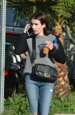 EMMA ROBERTS in Ripped Jeans Out in Los Angeles 02/28/2019