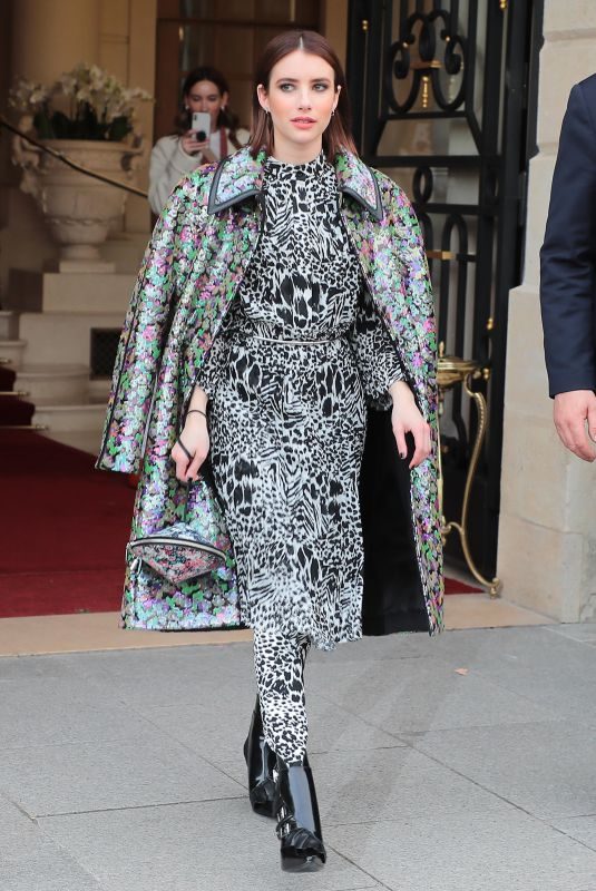 EMMA ROBERTS Leaves Ritz Hotel in Paris 03/05/2019