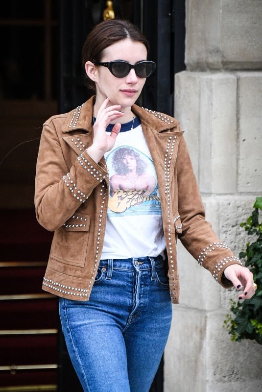 EMMA ROBERTS Leaves Ritz Hotel in Paris 03/06/2019