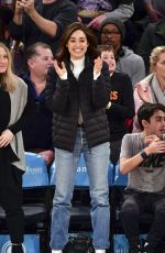 EMMY ROSSUM at LA Lakers vs Knicks Game in New York 03/17/2019