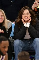 EMMY ROSSUM at LA Lakers vs Knicks Game in New York 03/17/2019